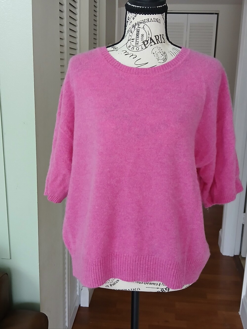 WILT 100% Cashmere Short Sleeve Sweater